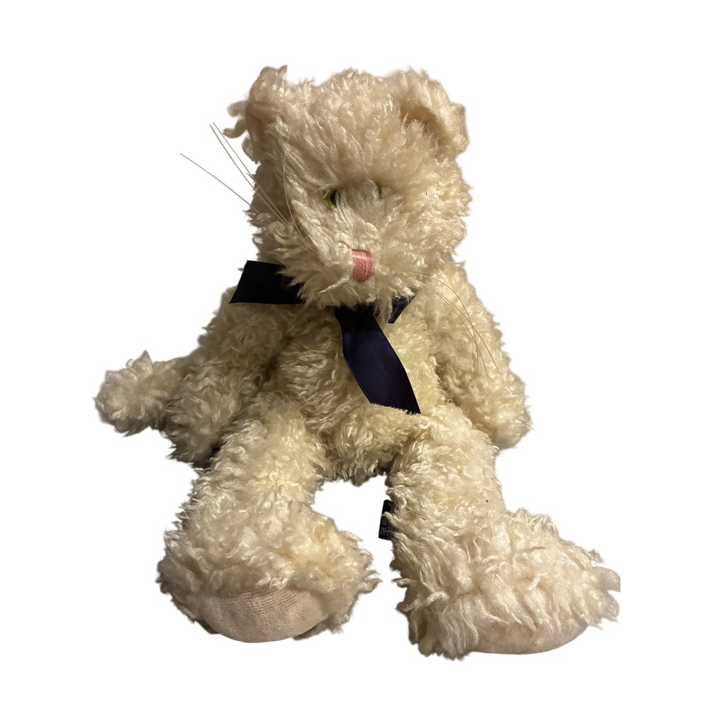 Boyds Bears J.B. Bean Associates Opal Plush Cat Cream Shaggy Vintage 13"